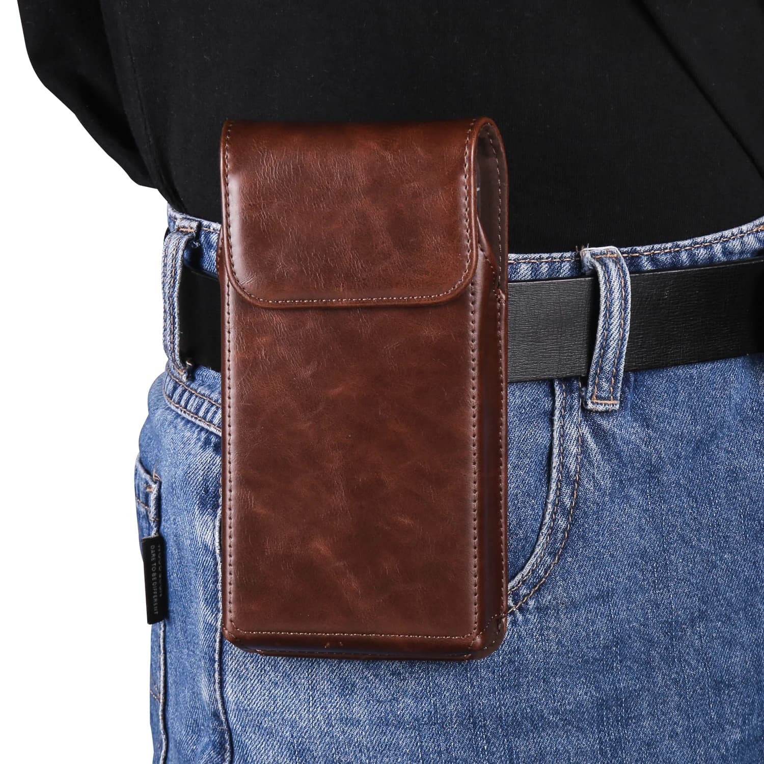 Custodia a marsupio in pelle di vacchetta con clip da cintura per uomo, compatibile con Samsung Galaxy S26 S25 S24 S23 Ultra S22 S21 Plus S20 FE