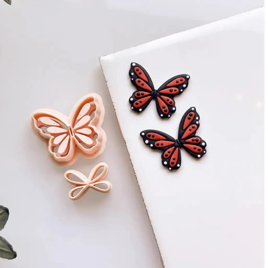 Taglierina per argilla polimerica in rilievo MONARCH BUTTERFLY | Frese autunnali | Boho | Frese estive | Frese per animali | Taglierina per farfalle |