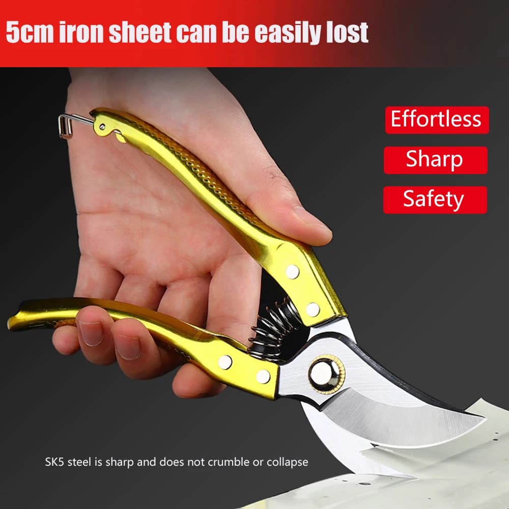 Garden Pruning Shears Ultra Sharp Hand Shears Professional Gardening Pruner Scissors For Tree Branches Flowers Trimming Tools
