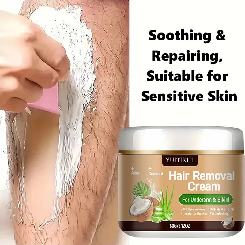 Crema Depilatoria YUITIKUE, Delicata e Idratante, Rinfrescante Rapido per una Pelle Liscia