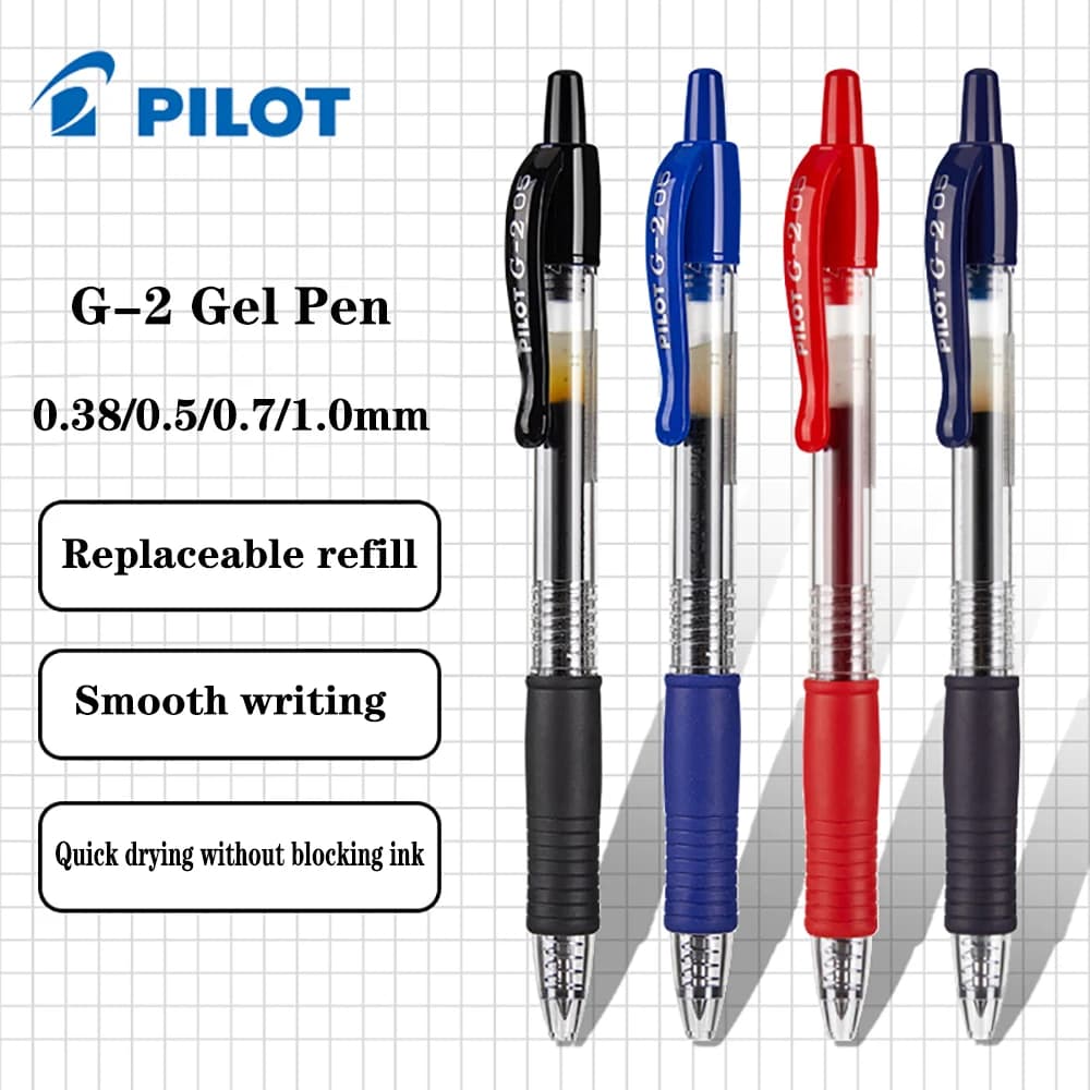 1pc Giappone PILOT Penna Gel BL-G2 Inchiostro Ad Asciugatura Rapida Scrittura Liscia Scuola di Cancelleria Per Ufficio 0.38/0.5/0.7/1.0mm Sostituibile Ricarica