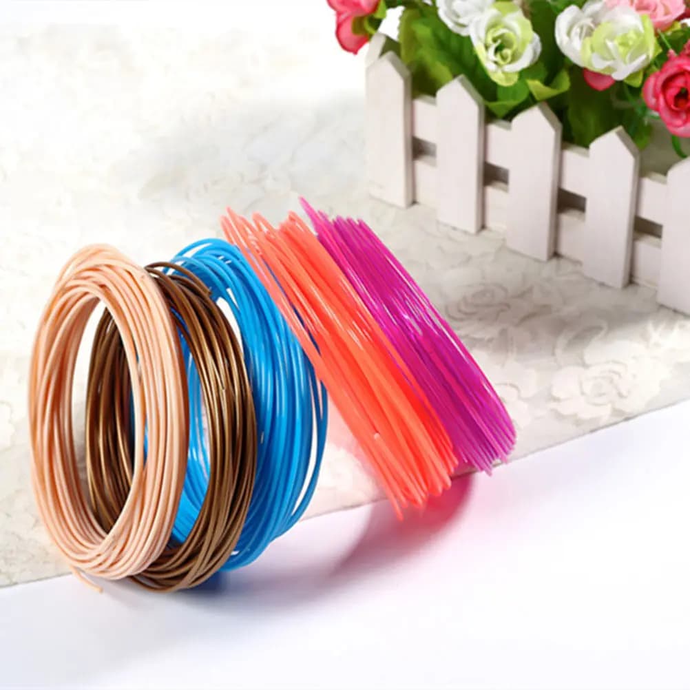 Ricariche per Penna 3D da 5M, Filamento PLA da 1,75mm, 18 Colori Assortiti, Biodegradabile ed Ecologico, Alta Precisione per Fai-da-Te
