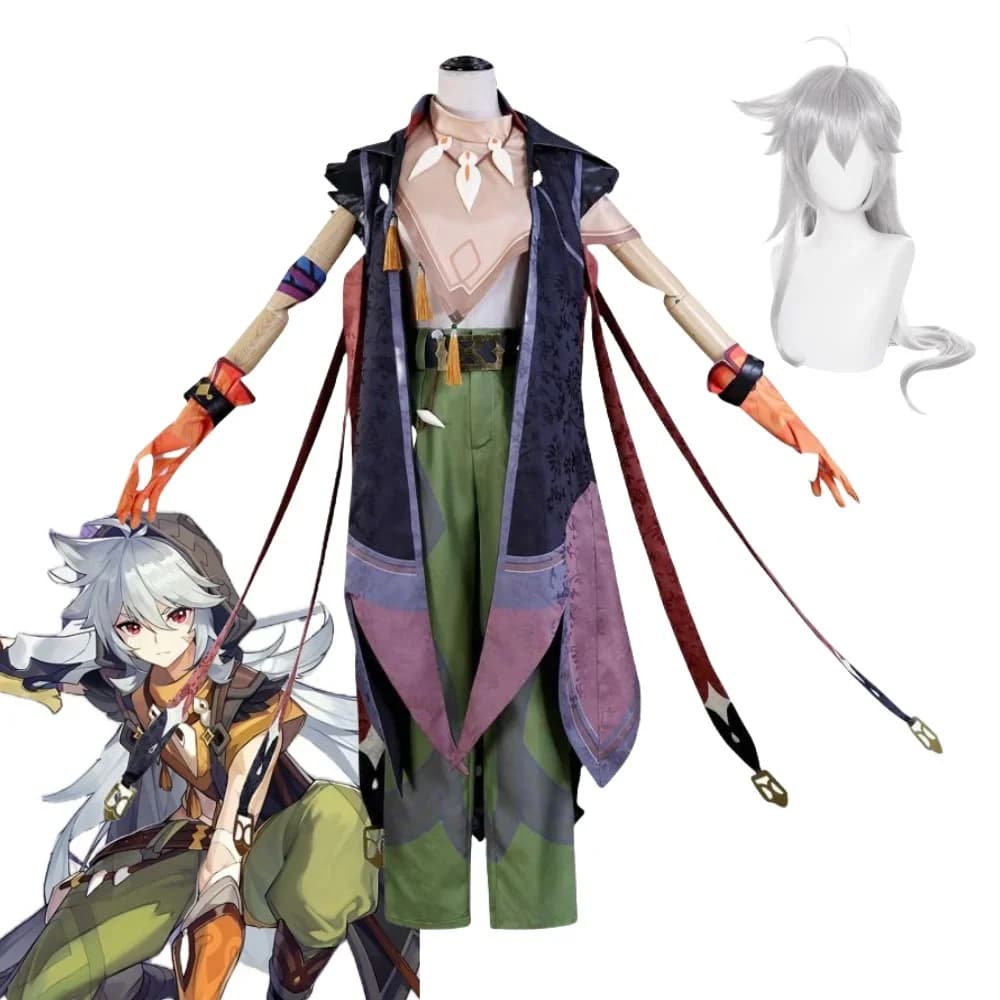 Game Genshin Impact Razor Cosplay Anime Costume Necklace Uniform Wig Anime Halloween Party Outfit Full Sets 2025 Hot Sale