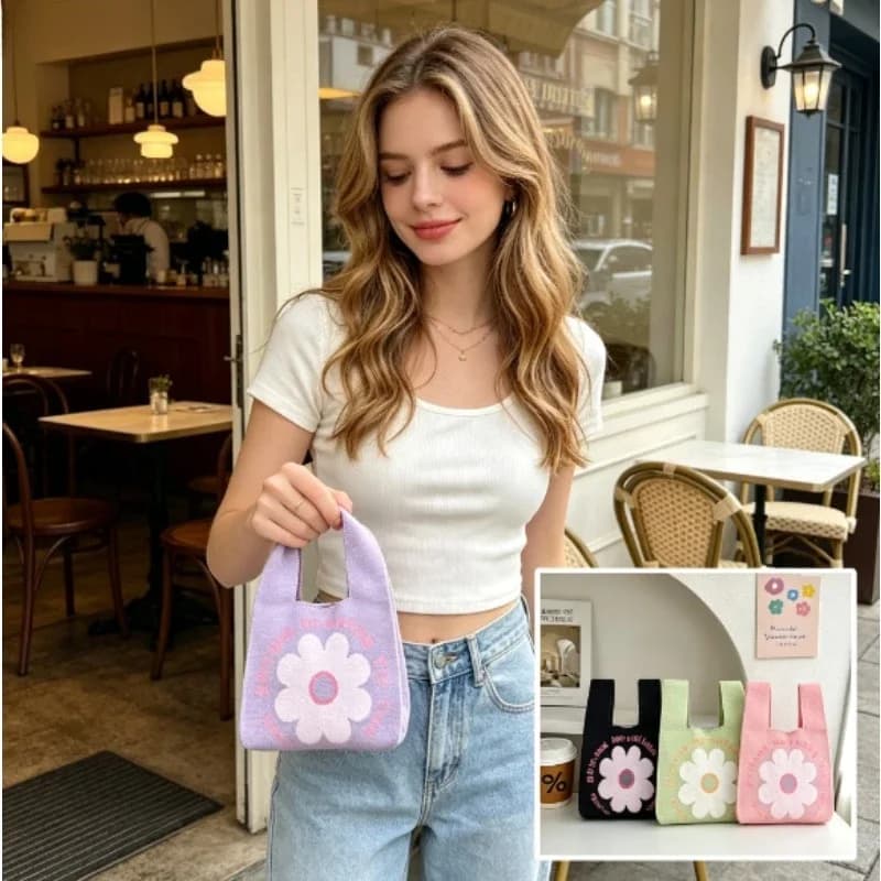 Unique Designer Knit Handheld Bag, 2026 Trendy Ins Niche Ladies Hand Tote, Suitable for Daily Office Commute & Daily Matching