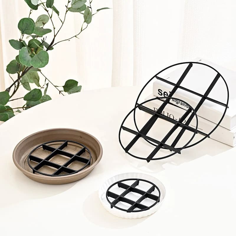 10Pcs Flower Pot Tray Anti Rot Root Plastic Saucer Bracket Drip Plant Flowerpot Tray Indoor Outdoor Home Garden Supplies 12-25cm