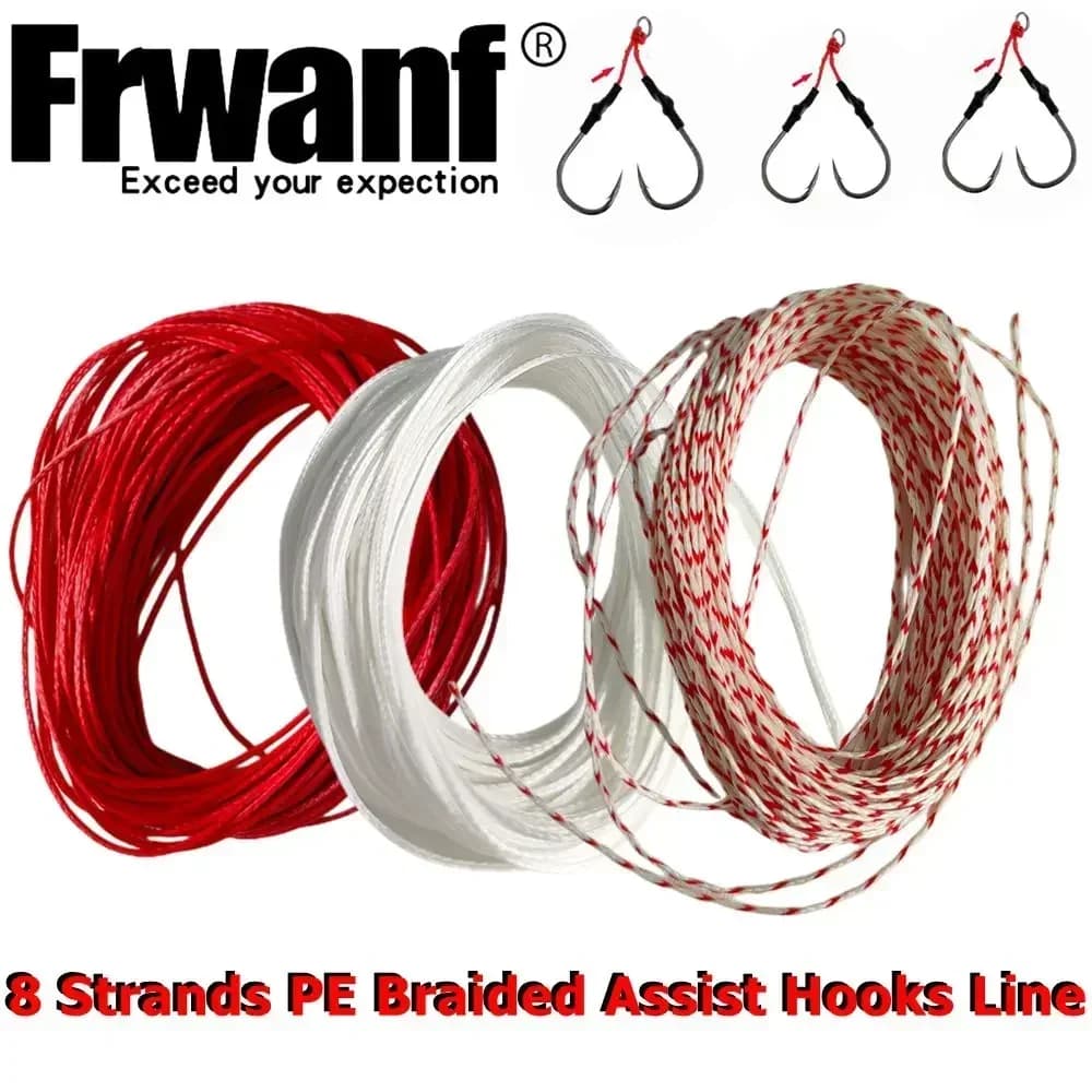 Frwanf PE 20 M/lotto 8 Linea di Assistenza Intrecciata per la Pesca in Acqua Salata Jigging Gancio Traina Richiamo Legato Cavo Diving Lancia Corda da Pesca