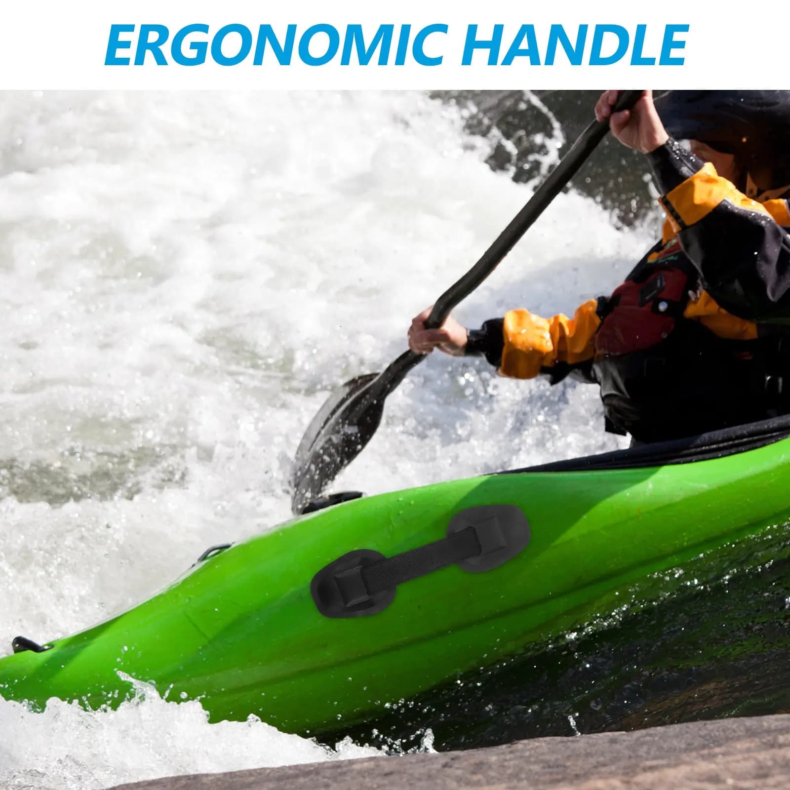 2 Pezzi Maniglie di Ricambio per Kayak, Ergonomiche Antiscivolo in PVC, Impugnatura per Paddle Board, SUP, Gommone, Canoa, Tavola da Surf
