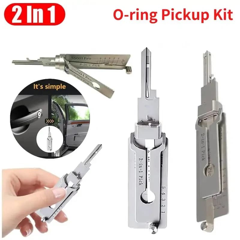 SS001 Decodificatore chiave Chiave di blocco in acciaio inossidabile Set di prelievo di ganci di precisione Strumento di riparazione per manutenzione Sblocco Ingegneria multifunzione