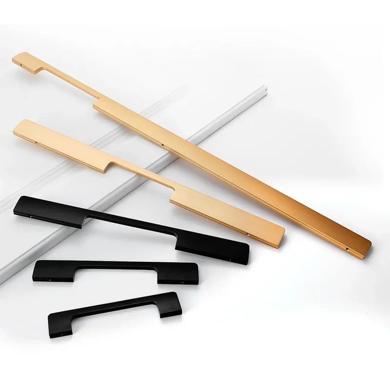 YM Maniglie per porte per armadietti da cucina americane 600MM Nero Arancione Oro Manopole per porte dell'armadio Maniglie per cassetti dell'armadio Ferramenta per mobili 299