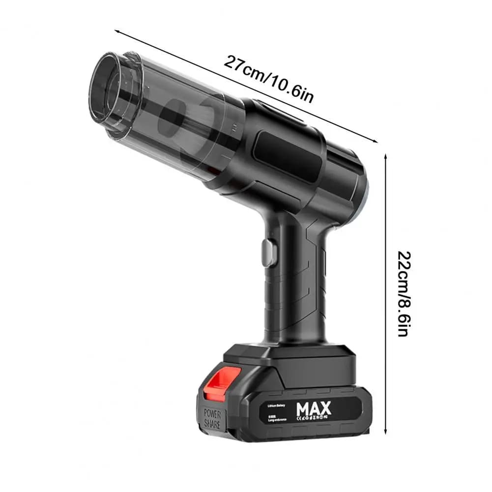 Aspirapolvere per auto da 27 cm 5500Pa Potenza di aspirazione Ricaricabile a basso rumore Multiuso portatile Cordless Tenuto in mano Aspirapolvere