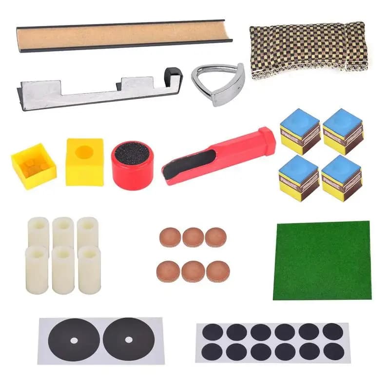 Kit di riparazione stecca da biliardo 28X Kit di sostituzione punte per stecche portatili Morsetti per stecche da biliardo professionali Accessori da biliardo Punte per stecche da biliardo per