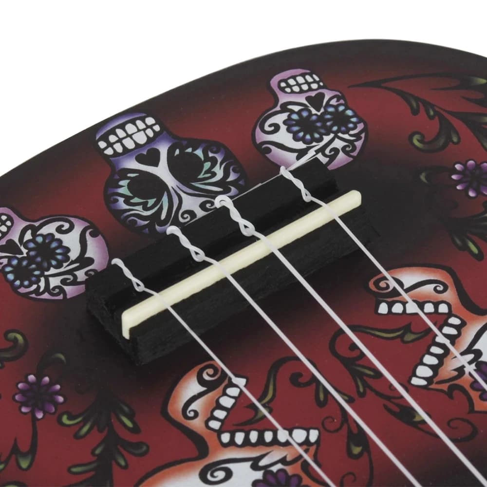 21 pollici Ukulele professionale 4 corde chitarra teschio Guitarra Ukulele con custodia per borsa accordatore capotasto plettri accessori e parti per chitarra