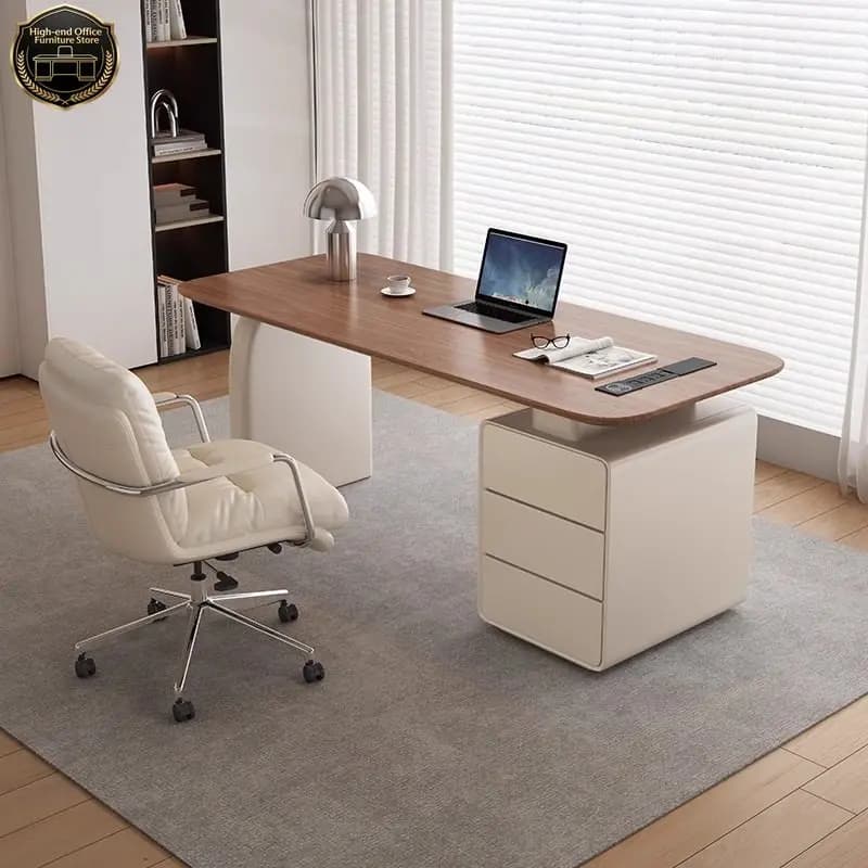 Scrivania da Ufficio Bianca con Organizer, Portatile, ad Angolo, per Gaming e Studio, Mesa Para Computador, Arredamento per Ufficio