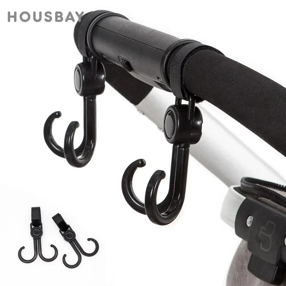 1 gancio per passeggino, carrello della spesa, accessori per passeggino, gancio girevole a 360 gradi, organizer per passeggino, appendiborsa