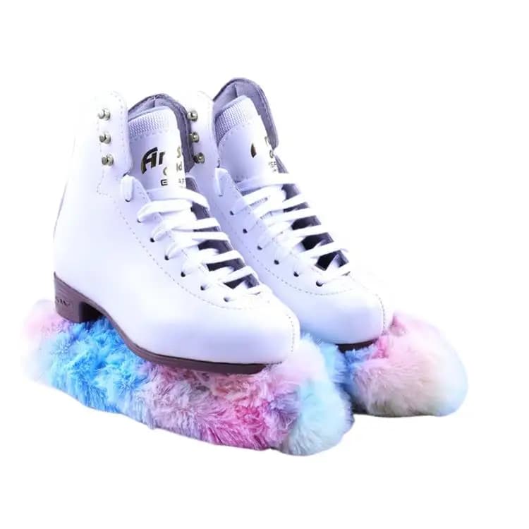 Coperture protettive morbide e spesse, assorbenti, per pattini da ghiaccio, accessori per scarpe da pattinaggio, copriscarpe colorati per pattini da ghiaccio