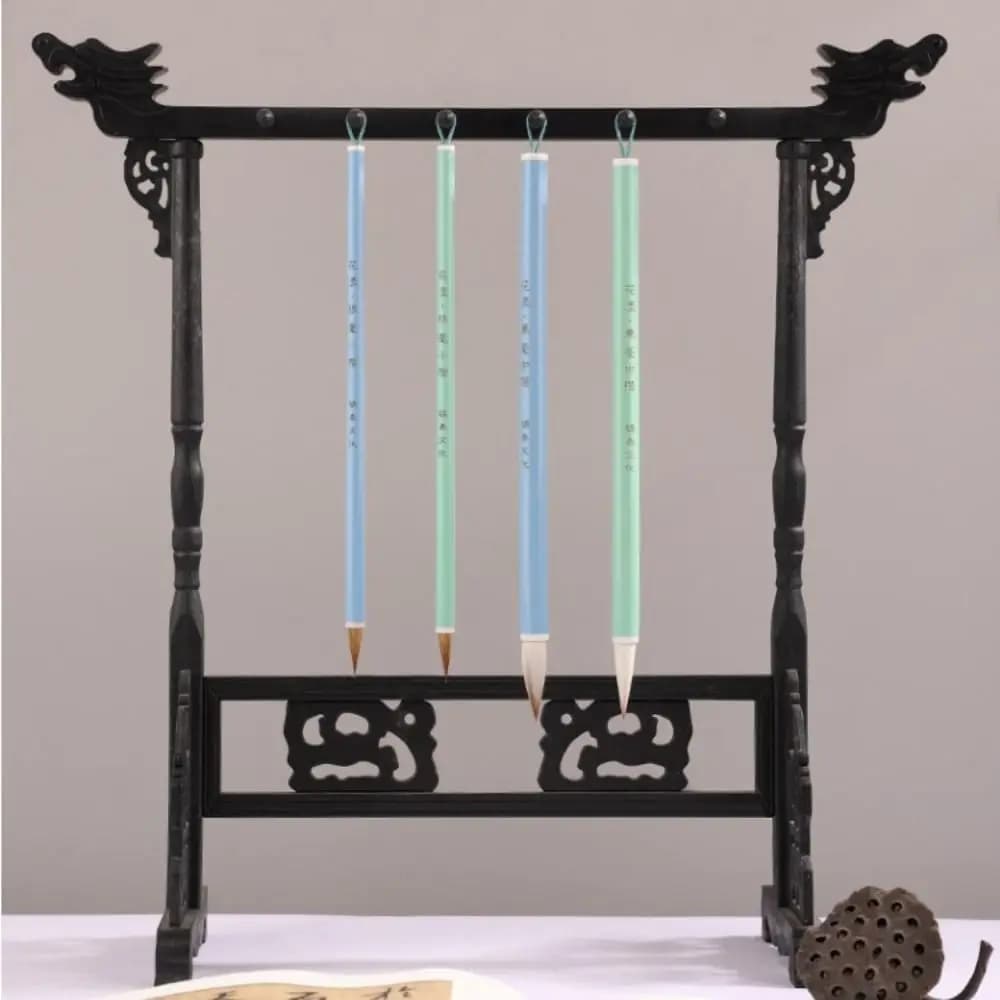 Oil Watercolor Chinese Calligraphy Brush Wolf Hair Wood Scriptures Writing Brush Oil Painting Art Paint Brush Drawing Tool