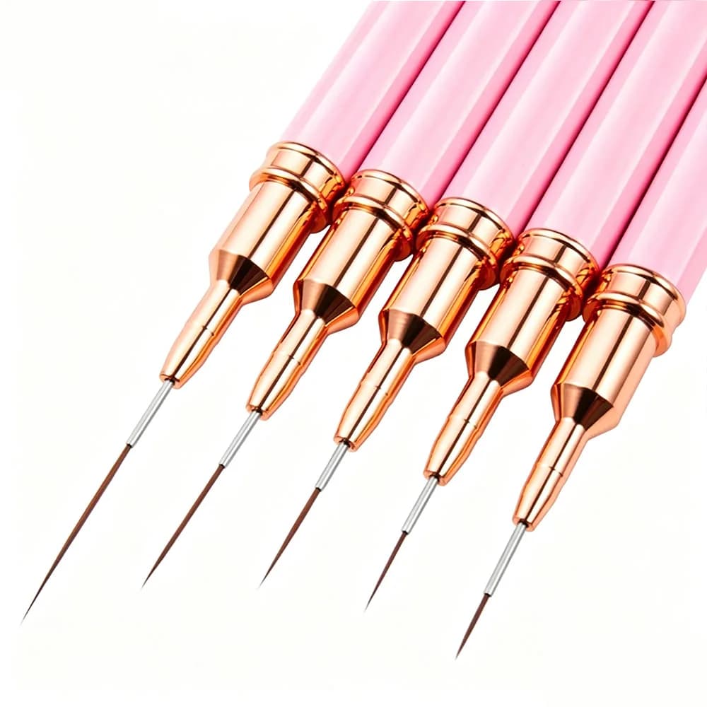 Set di 5 Pennelli Professionali per Unghie per Manicure, Pedicure e Nail Art