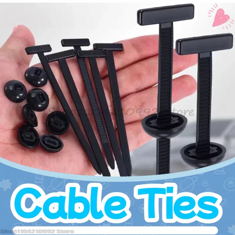Fibbia per fascette stringicavo in nylon con chiodo di fissaggio, per parafango, rivestimento interno, bagagliaio, campeggio all'aperto