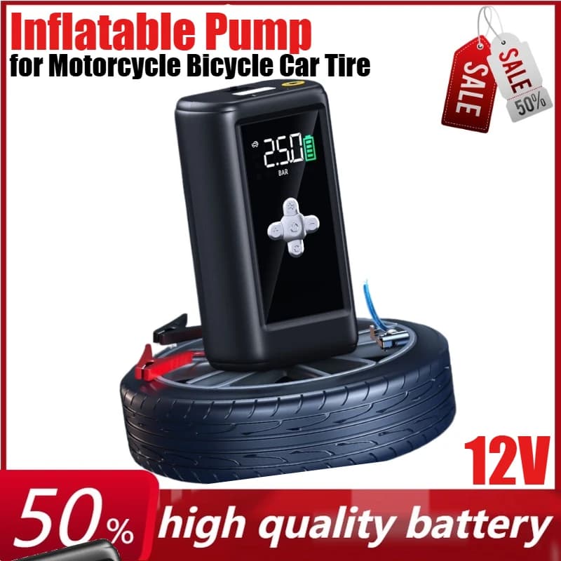 12V 6400mAh Avviatore di emergenza per auto Display digitale intelligente Rilevamento accurato multifunzione Preimpostato della pressione dei pneumatici Power Bank