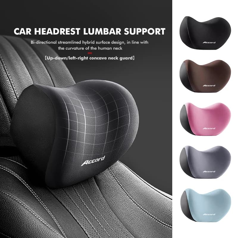 Car Headrest Rest Neck Pillow Back Cushion Waist Lumbar Support For Honda Accord 9 10 9th 10th 2014 2015 2016 2017 2018 2019