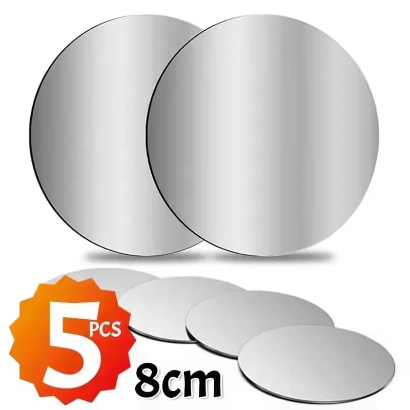 1-5 Pezzi Disco Metallico Magnetico da 8CM per Telefono Cellulare e Tablet, Adesivo Universale in Ferro per Supporto Magnetico