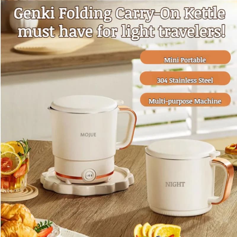 Mini bollitore elettrico pieghevole in acciaio inossidabile per uso domestico bollitore da viaggio portatile