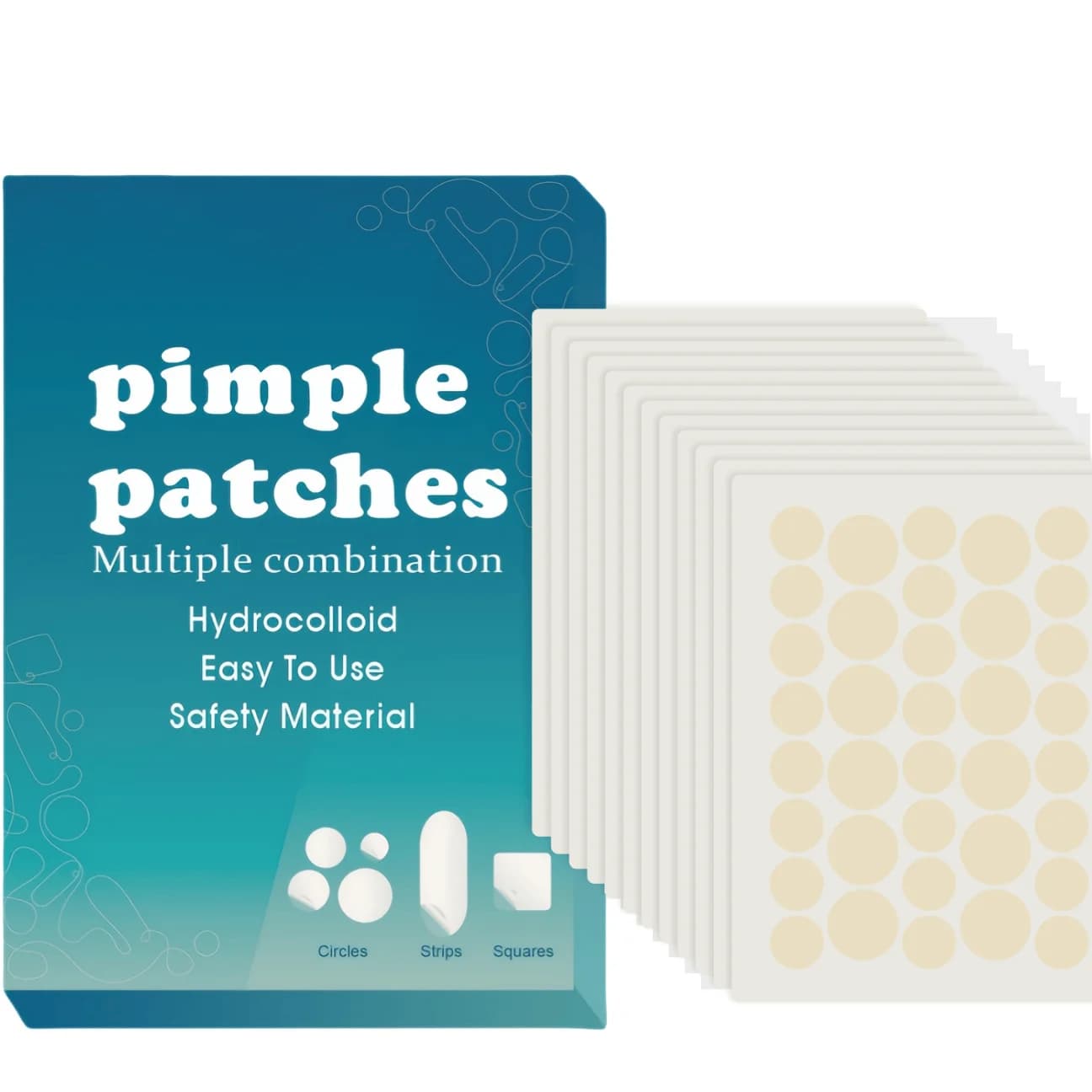 Skin calming acne patches - Hydrocolloidal technology Gently heals imperfections, invisible protection.