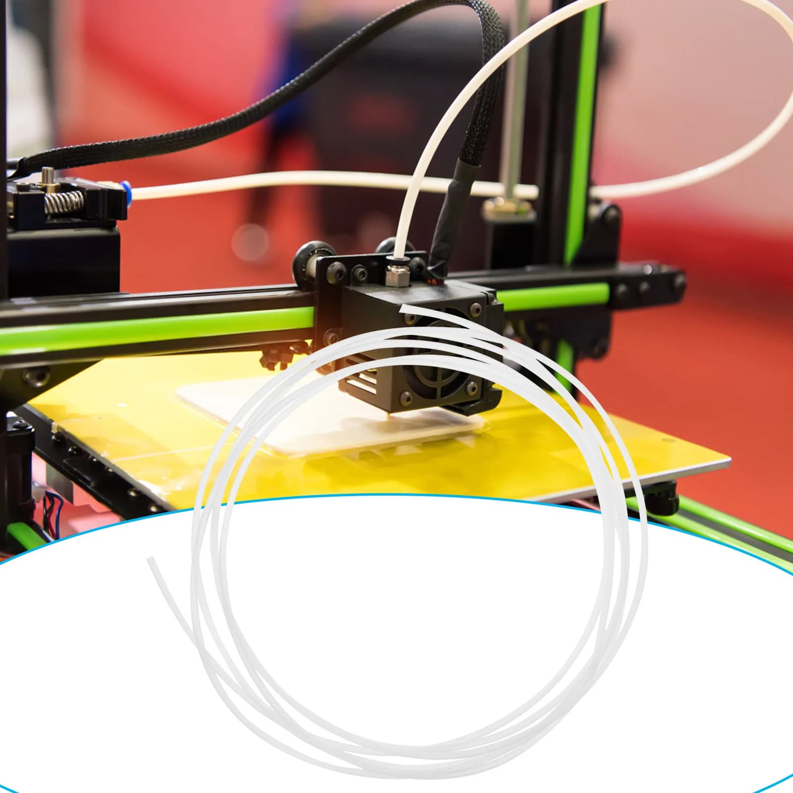Tubo in PTFE da 3 Metri per Stampante 3D, Filamento Flessibile e Leggero per PLA, ABS, PETG, Accessorio di Ricambio per Ender