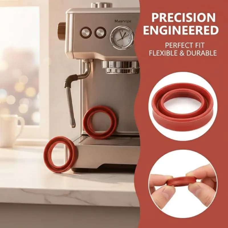 10 pezzi di anelli di tenuta in silicone per serbatoi di macchine da caffè, approvati per l'igiene, a prova di perdite, inodore, con installazione facile