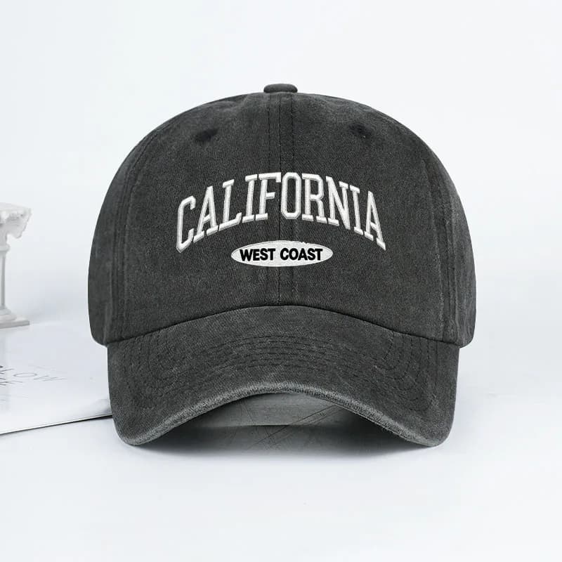 Vintage Washed California West Coast Embroidered Baseball Cap | Adjustable Outdoor Casual Sun Hat | Camping & Fishing