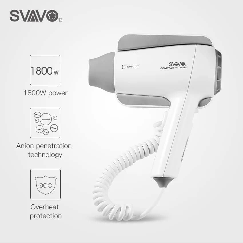 220 V wall-mounted hotel hair dryer, professional bathroom hair dryer, rack holder, hotel motor