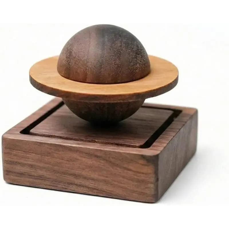 2.4 x 2.4 x 2.0 inches Essential Oil Diffuser - Creative Planet Design, Passive Scent Diffuser (Black Walnut Wood)