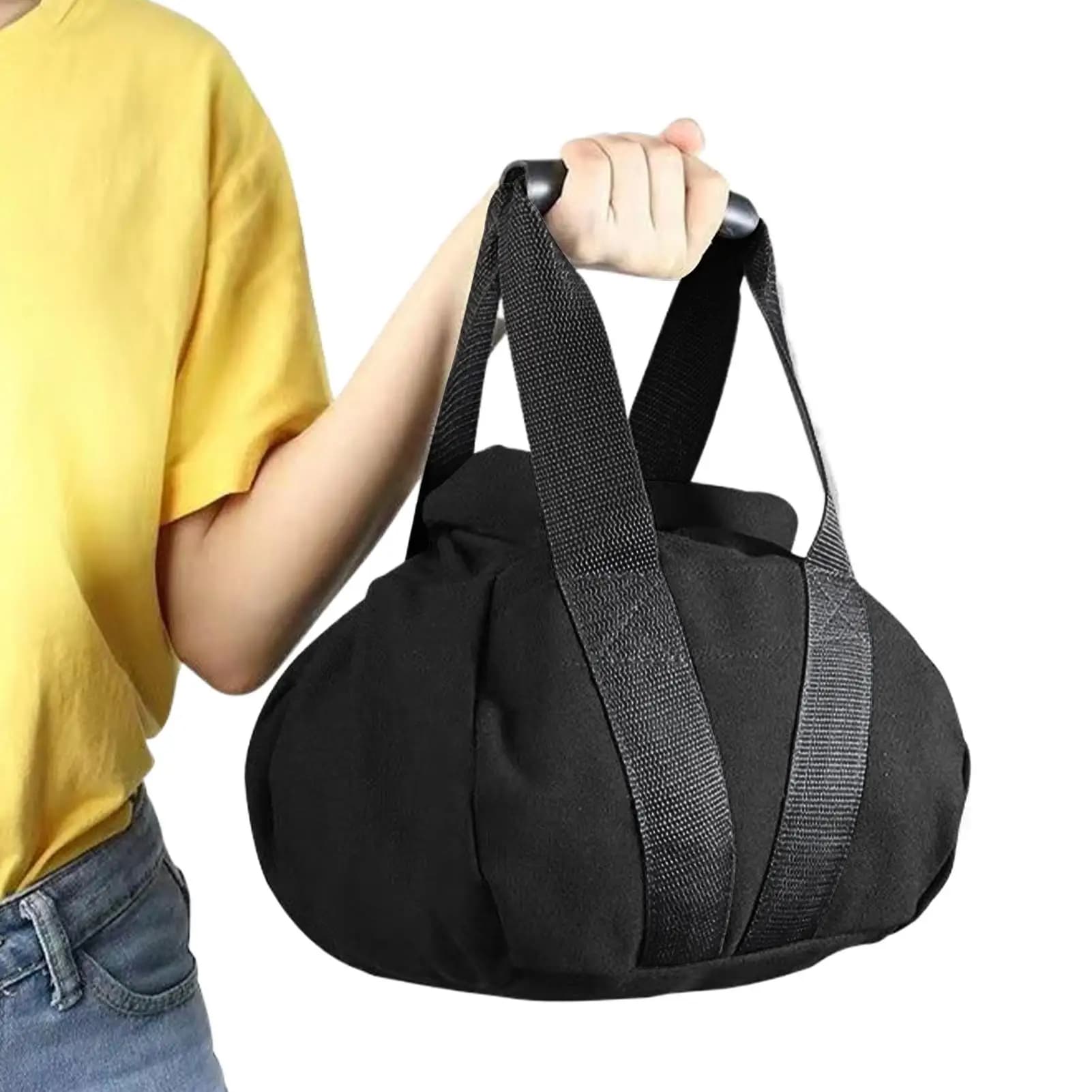 Kettlebell sand bag 0-35 pounds, durable equipment with adjustable weight, sand bags for training with fitness handle and strength