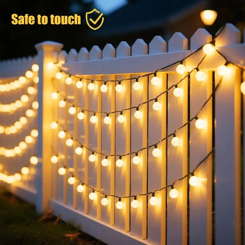 Luci a corda da fata solare con sfera di cristallo a energia solare per decorazioni esterne 20/30/50/100 LED