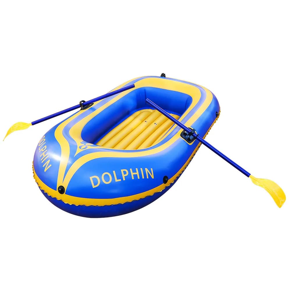 Heavy Duty 2-Person Inflatable Fishing Kayak with Paddles & Pump Portable Drift Boat for Lake River Outdoor