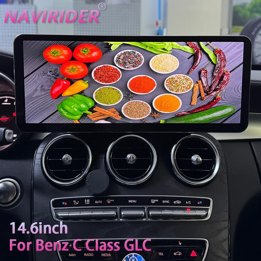 Schermo multimediale Android Auto CarPlay wireless da 14,6 "per Mercedes-Benz Classe C W205 GLC Classe V W447 A W176 CLA GLA 2015-2022