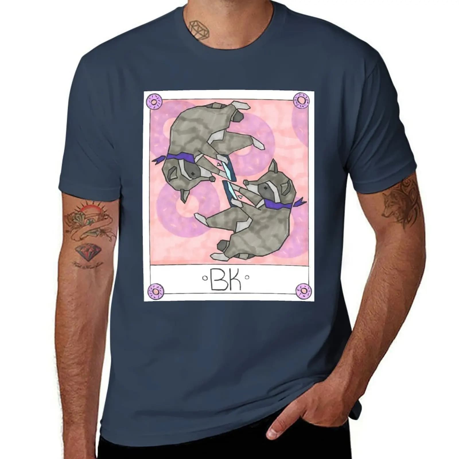 Donut County Tarot Cards - T-shirt Bk, maglietta leggera di taglia grande