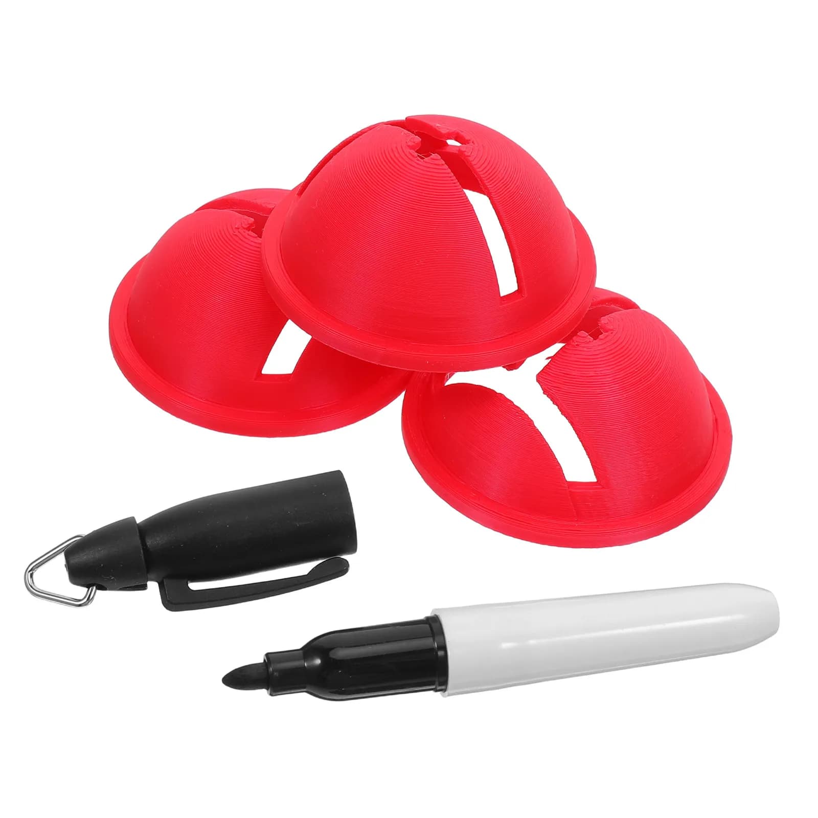 Set di 4 Strumenti per Marcatura Palline da Golf, Guida di Precisione per Allineamento e Colpo di Precisione, Accessorio per Golf, Marcatore di Linee per Putting Green