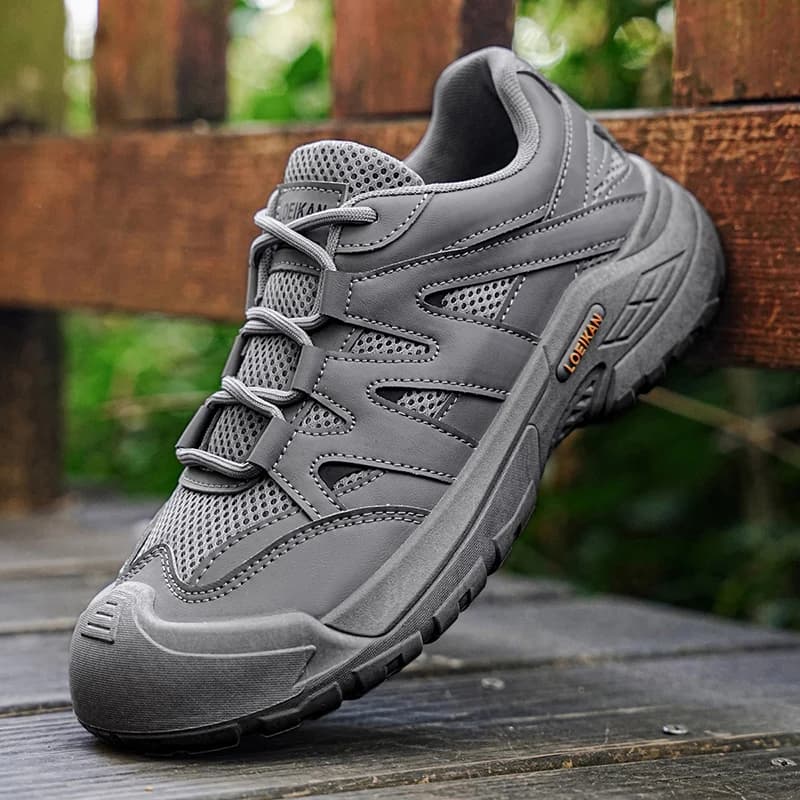 Men's Outdoor Hiking Sneakers - Non-slip Breathable Work Shoes for Trekking & Daily Wear