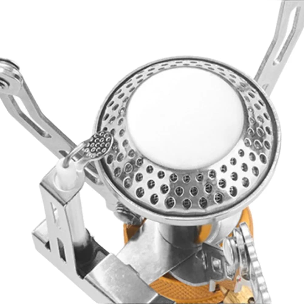 Stainless Steel Camping Stove with Press-Type Electronic Ignition and Foldable Structure for Space-Saving Storage