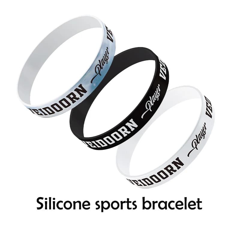 1 PC Sports Bracelet Silicone for Men Women Gym Workout Occasion Wear Fashion Rubber Band Versatile Wristbands