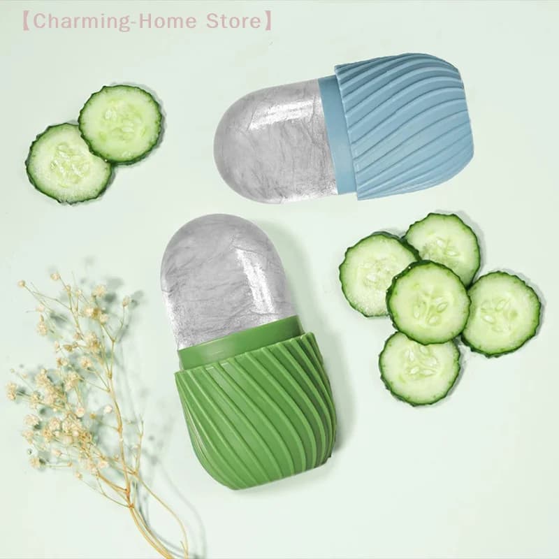 【M】One Silicone Ice Face Roller Mold - Reusable Tray For Reducing Puffiness, Enhancing Skin Care And Facial Massage