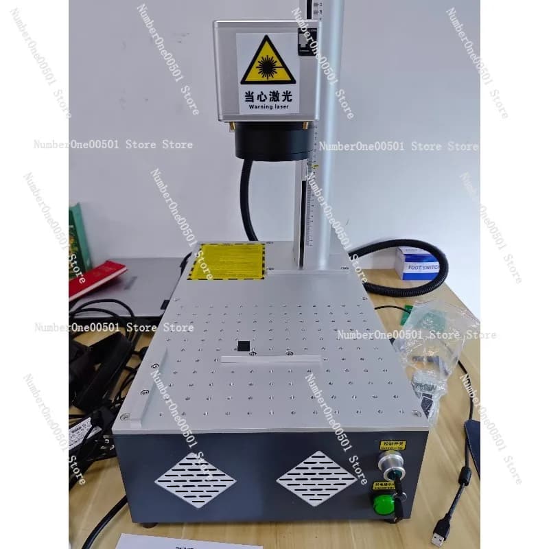 Macchina per Marcatura Laser a Fibra da Tavolo, Piccola Macchina Automatica Portatile per Incisione su Metallo e Incisione UV