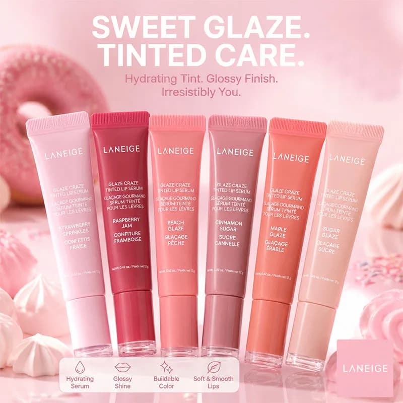 Balsamo Labbra Laneige Donut: Idratante, Nutriente, Riparatore, Migliora le Linee Sottili e la Secchezza, Crea un Aspetto Naturale