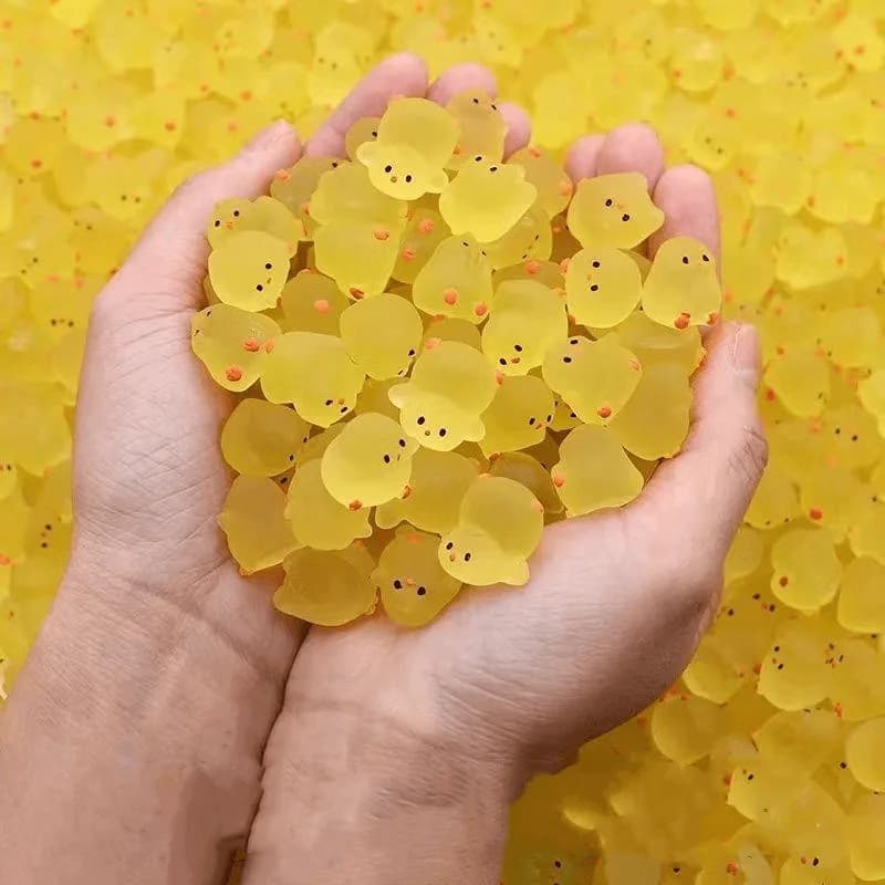 10-30PCS Mini Fluorescenza Pollo Muschio Giocattolo Microlandscape Miniature Pulcino Figurine Fata Giardino Accessori Complementi Arredo Casa Artigianato