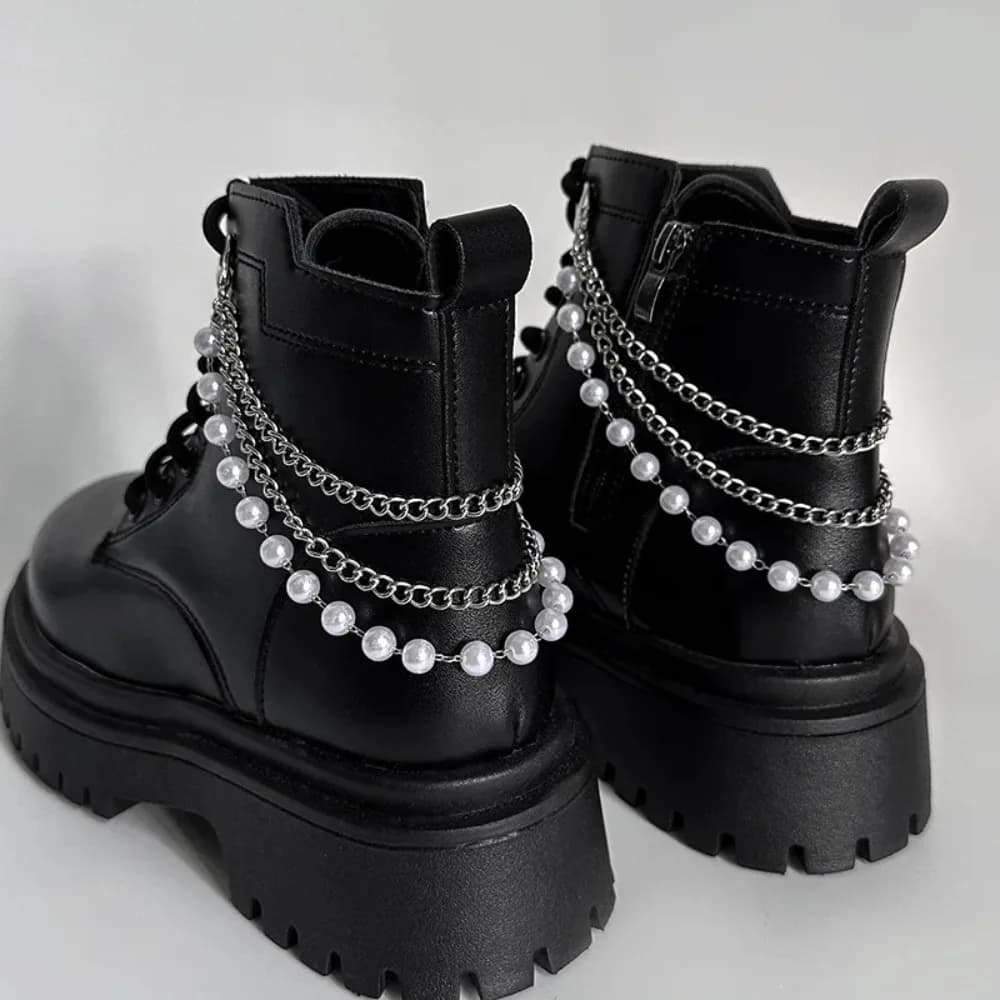 Catena per Scarpe Multistrato in Metallo, Ciondolo in Acciaio Inossidabile, Accessorio per Scarpe, Gioiello da Festa, Fibbia Decorativa per Stivali e Scarpe da Donna