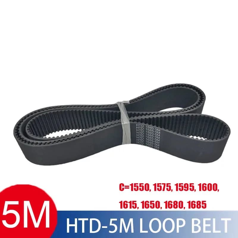 HTD 5M Timing Belt Pitch 5mm Width 10/15/20/25/30mm Closed Rubber Drive Belts Perimeter 1550 1575 1595 1600 1650 1680 1685