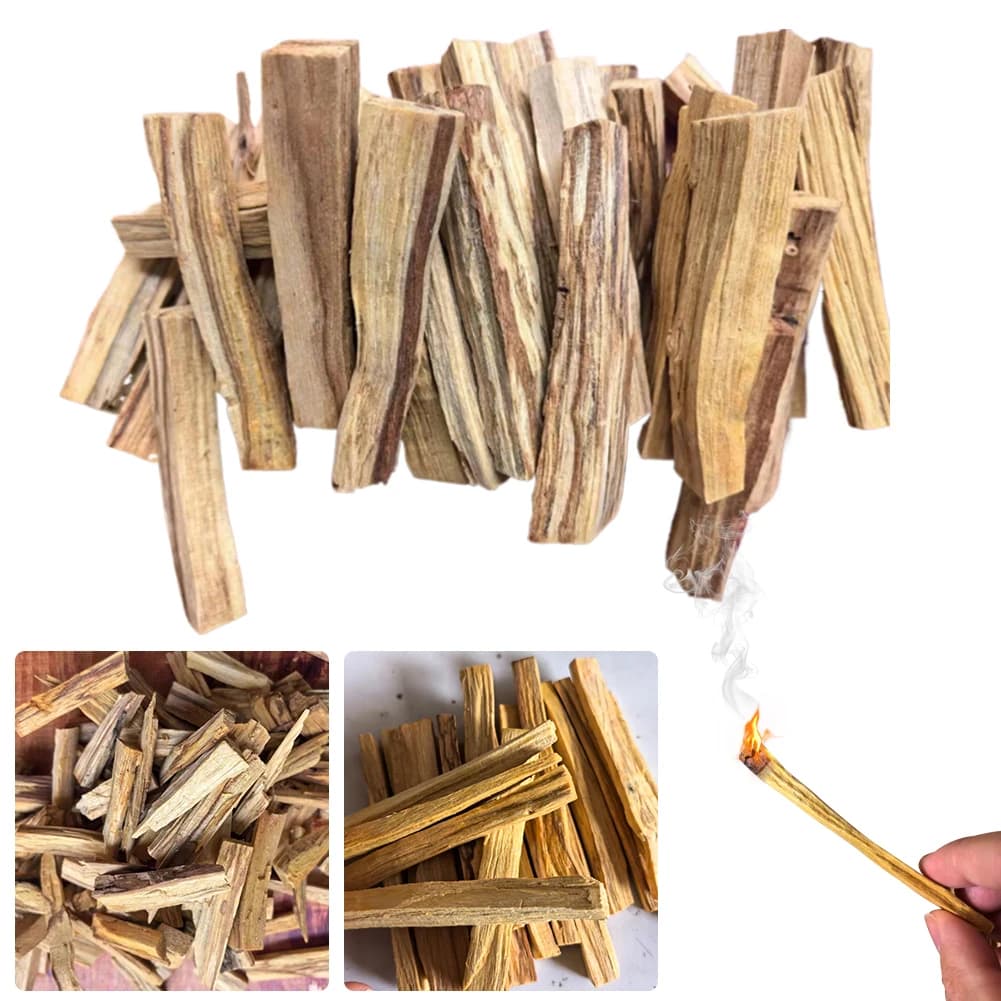 Palo Santo Sticks Natural Incense Sticks Purifying Healing Natural Crude Wood Strips for Home Living Room Office