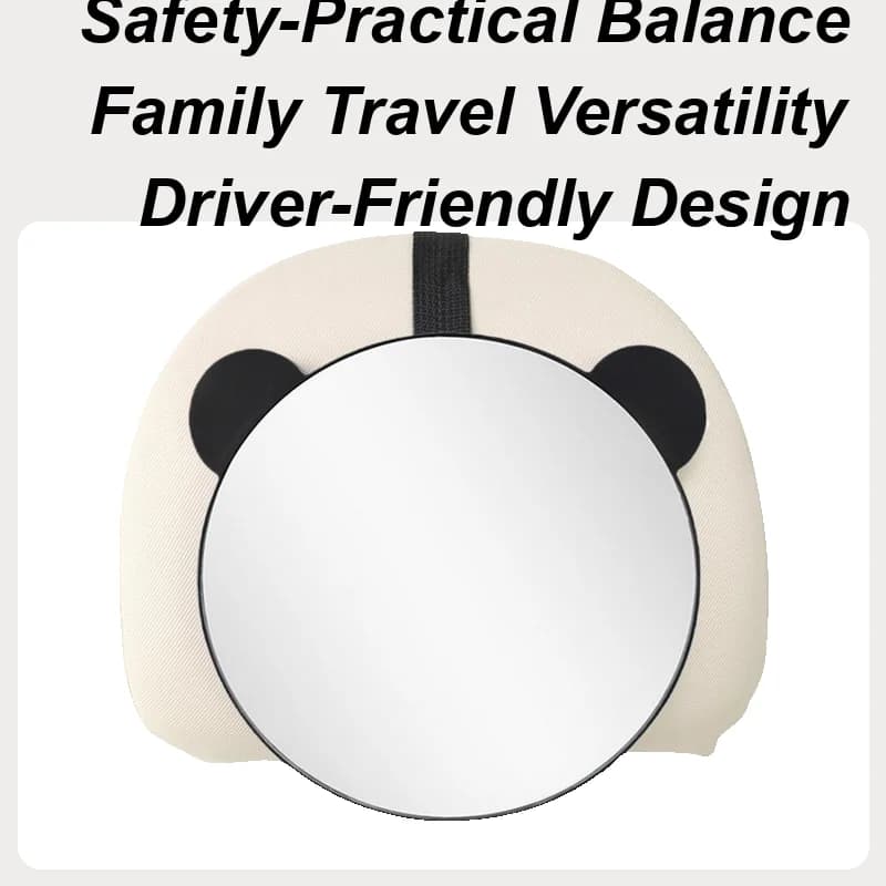 Specchietto per auto per bambini Specchietto per seggiolino auto per paraurti posteriore per bambini Orecchie da orso regolabili Monitor retrovisore Accessori da viaggio trasparenti per ampia vista