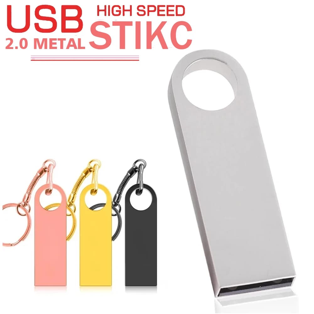 Chiavetta USB 2.0 Flash Pendrive 128 GB 64 GB 32 GB 16 GB 8 GB Cle USB 2.0 Chiavetta in metallo ad alta velocità 8 GB 16 GB 32 GB 64 GB 128 GB